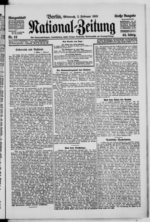 Nationalzeitung vom 02.02.1910