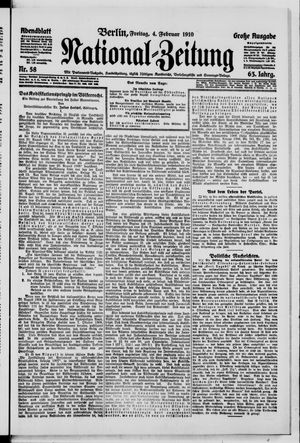 Nationalzeitung vom 04.02.1910