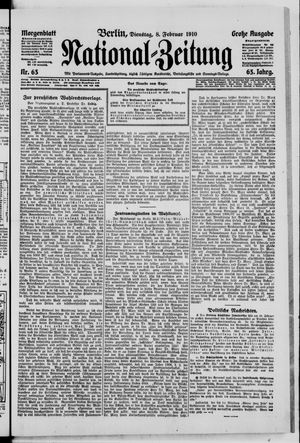 Nationalzeitung vom 08.02.1910