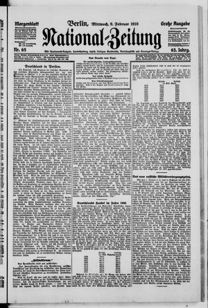 Nationalzeitung vom 09.02.1910