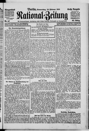 Nationalzeitung on Feb 10, 1910