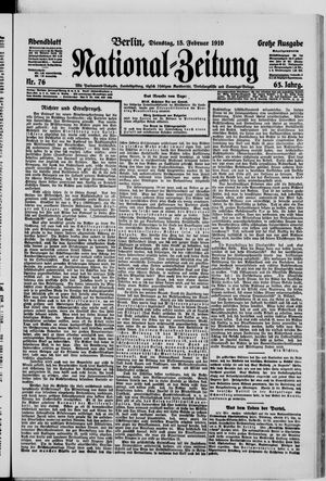 National-Zeitung vom 15.02.1910