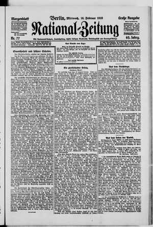 Nationalzeitung on Feb 16, 1910