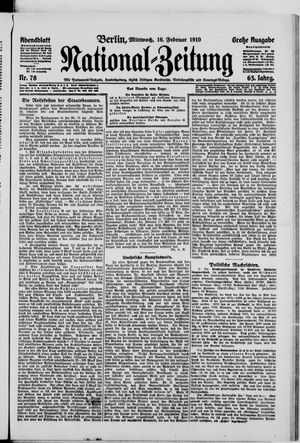 Nationalzeitung vom 16.02.1910