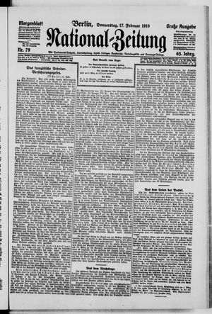 Nationalzeitung on Feb 17, 1910