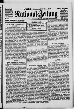Nationalzeitung on Feb 19, 1910