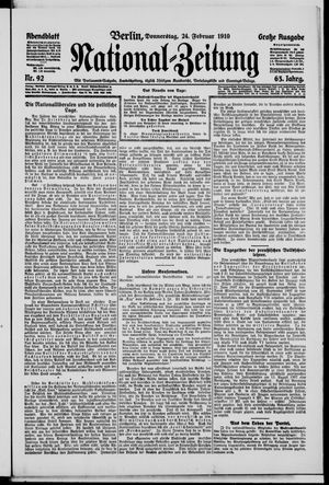 Nationalzeitung on Feb 24, 1910