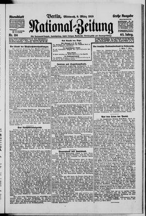 National-Zeitung vom 09.03.1910