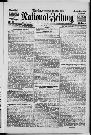 National-Zeitung on Mar 10, 1910