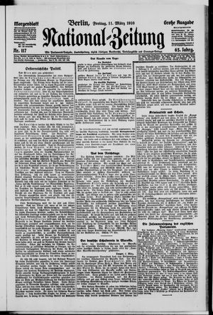 Nationalzeitung vom 11.03.1910