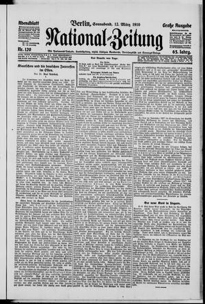 Nationalzeitung vom 12.03.1910