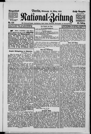 Nationalzeitung vom 16.03.1910