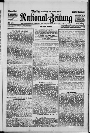 Nationalzeitung vom 16.03.1910