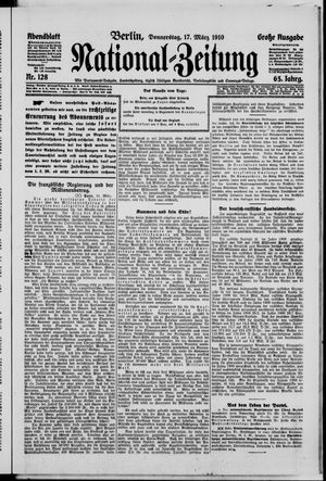 Nationalzeitung vom 17.03.1910