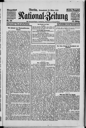 Nationalzeitung vom 19.03.1910