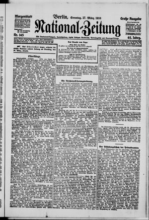 Nationalzeitung vom 27.03.1910
