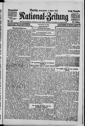 Nationalzeitung vom 02.04.1910