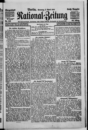 Nationalzeitung vom 03.04.1910