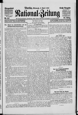 Nationalzeitung vom 06.04.1910