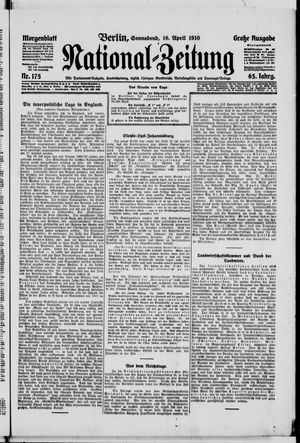 Nationalzeitung on Apr 16, 1910