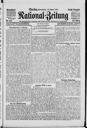 Nationalzeitung on Apr 16, 1910