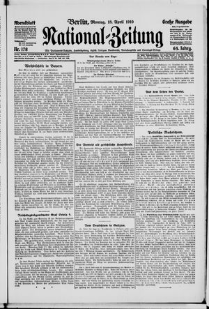 Nationalzeitung on Apr 18, 1910
