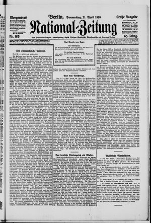National-Zeitung vom 21.04.1910