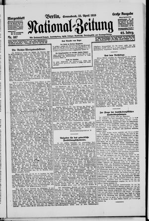 National-Zeitung vom 23.04.1910