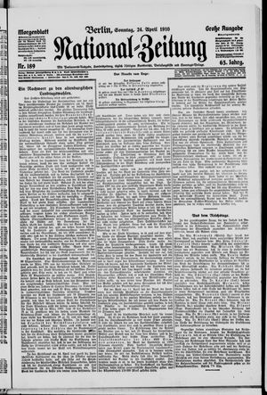 Nationalzeitung vom 24.04.1910