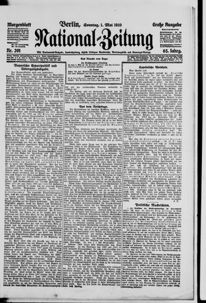 Nationalzeitung vom 01.05.1910