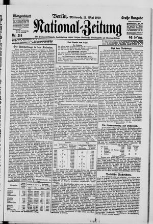 Nationalzeitung vom 10.05.1910