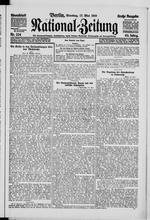 Nationalzeitung vom 16.05.1910