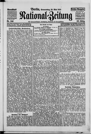 Nationalzeitung vom 26.05.1910