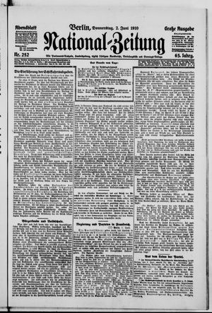 Nationalzeitung vom 02.06.1910