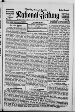 Nationalzeitung vom 03.06.1910