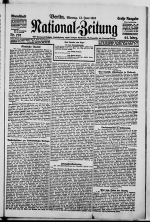 National-Zeitung vom 13.06.1910