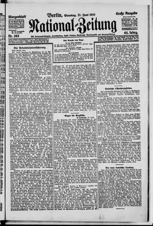 National-Zeitung vom 21.06.1910