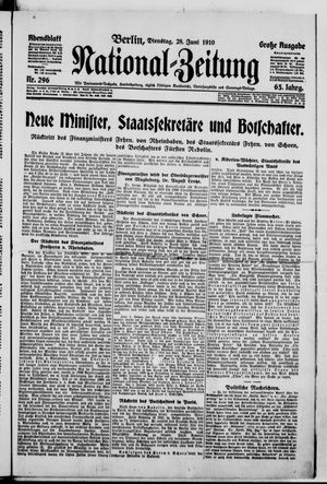 National-Zeitung vom 28.06.1910