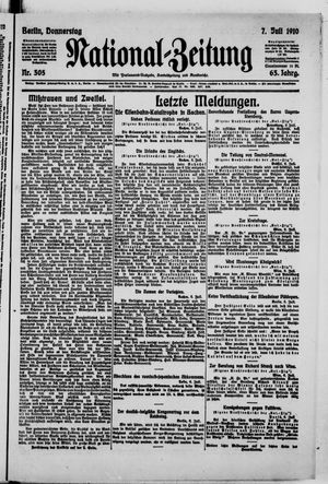 National-Zeitung vom 07.07.1910