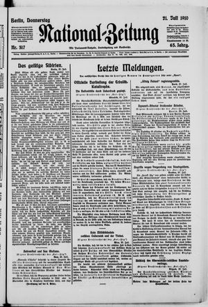 National-Zeitung vom 21.07.1910