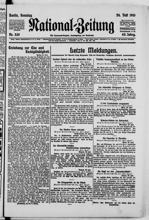 National-Zeitung vom 24.07.1910