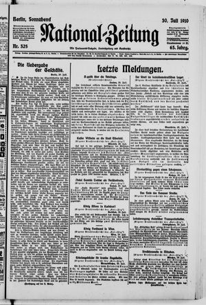 Nationalzeitung vom 30.07.1910