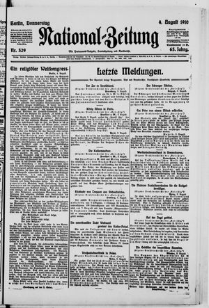 National-Zeitung vom 04.08.1910