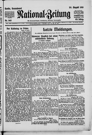 National-Zeitung vom 20.08.1910