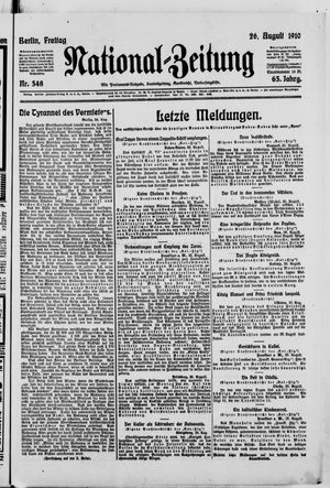 National-Zeitung vom 26.08.1910