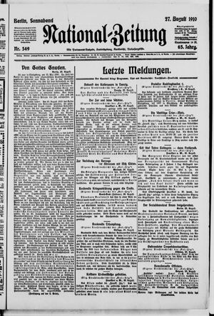 Nationalzeitung vom 27.08.1910