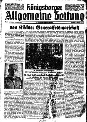Königsberger allgemeine Zeitung vom 01.07.1942