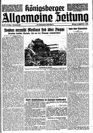 Königsberger allgemeine Zeitung vom 24.08.1942