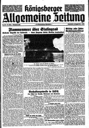 Königsberger allgemeine Zeitung vom 29.08.1942