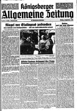 Königsberger allgemeine Zeitung vom 31.08.1942